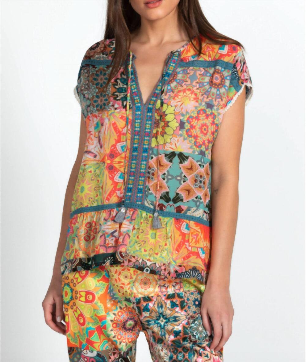 NEW JOHNNY WAS paise blouse in kaleida